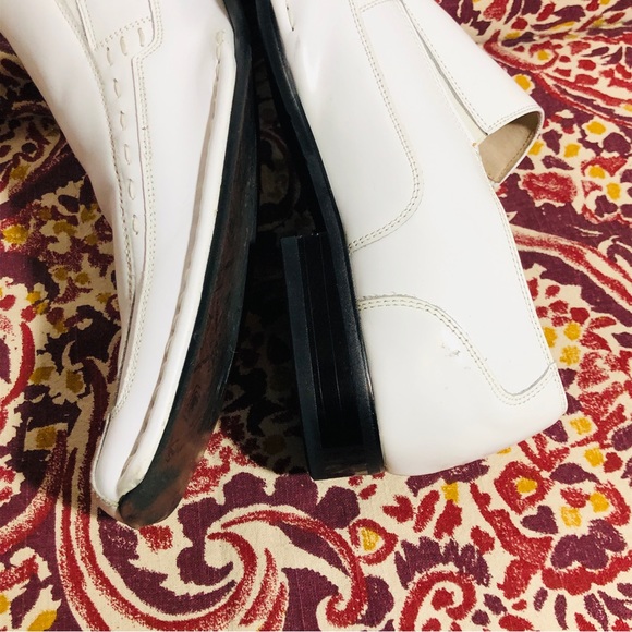 Stacy Adams White Slip On Dress Shoes Size 13 - Picture 7 of 9